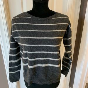 Grey and white striped sweater